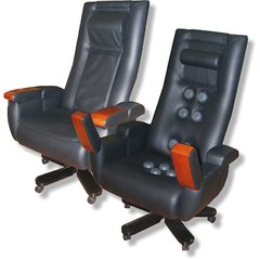 Кресло массажное Лидер-3 (винилис-кожа), (шея, спина, малый таз, стопы, стереомагнитола, электрический тонометр)