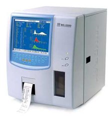 Автоматичний гематологічний аналізатор BC-3200, аналіз по 3 популяціям, 19 параметрів, 3 гістограми, 60 тестів/год, взяття зразка із закритої пробірки